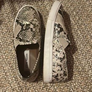 Snake skin pattern slip on sneakers / shoe. Used